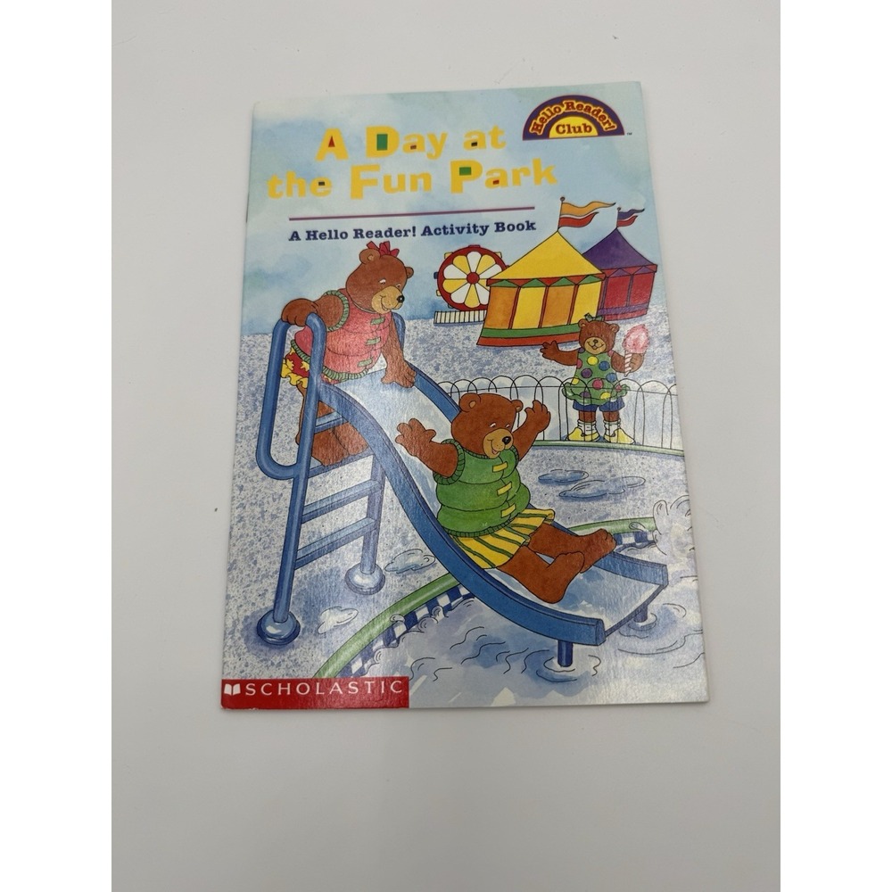 Hello Reader "A Day At The Fun Park" Activity Book 1994 - Never Used